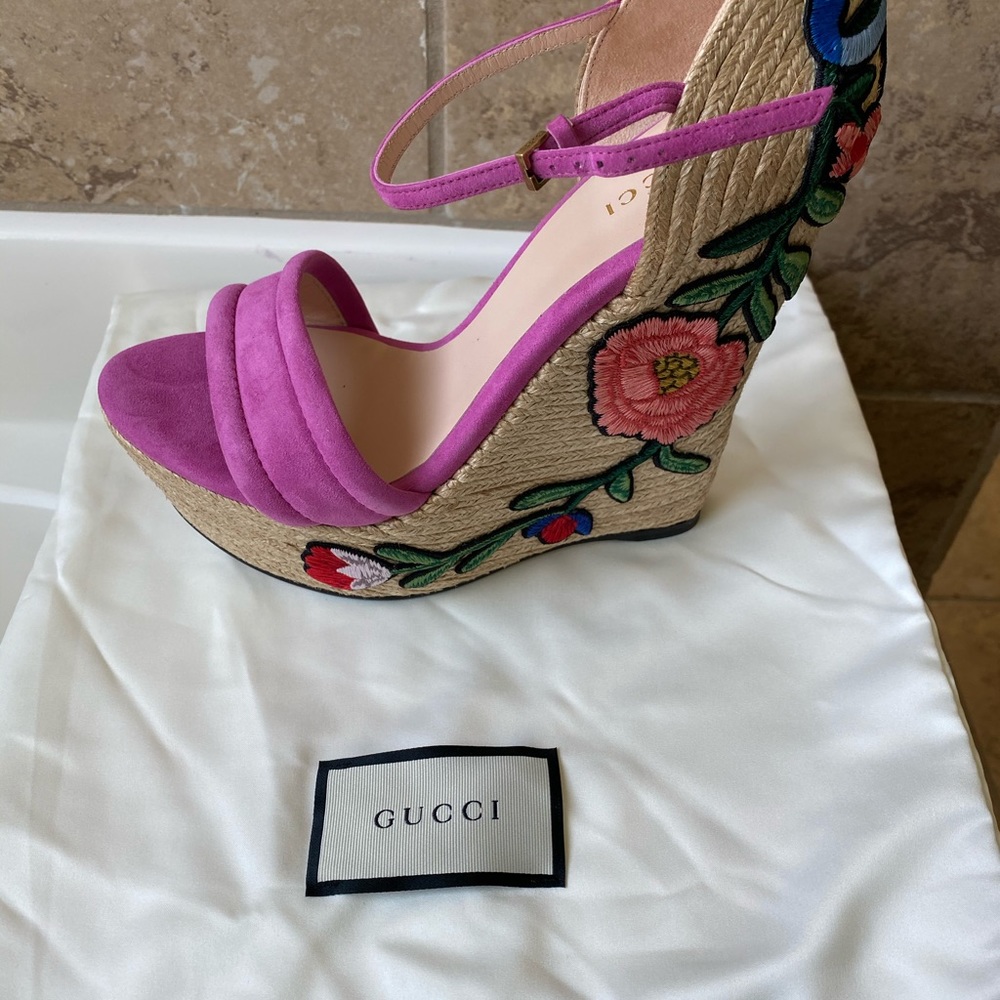 Gucci Kid Scamosciato Platform Ophelia (Pink)